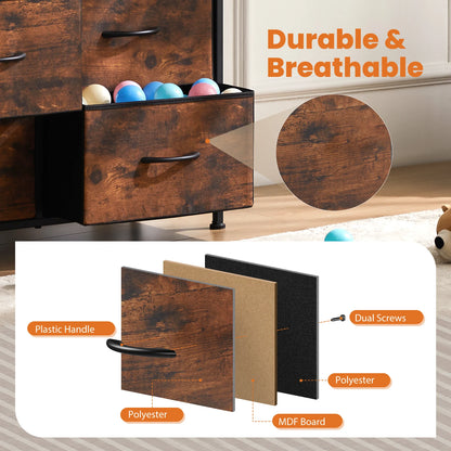 Dresser For Bedroom 9 Fabric Storage Drawer Wardrobe Tall Chest Organizer
