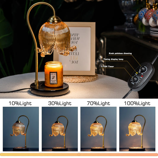 Tulip Flower Candle Lamp French Retro Fireless Candle Warmer