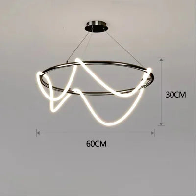 Nordic Adjustable Hose LED Chandelier Suitable Kitchen Dining