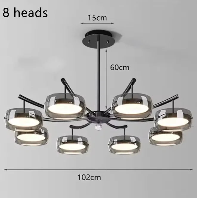 Nordic Minimalist Long Glass Pendant Lights Dimmable