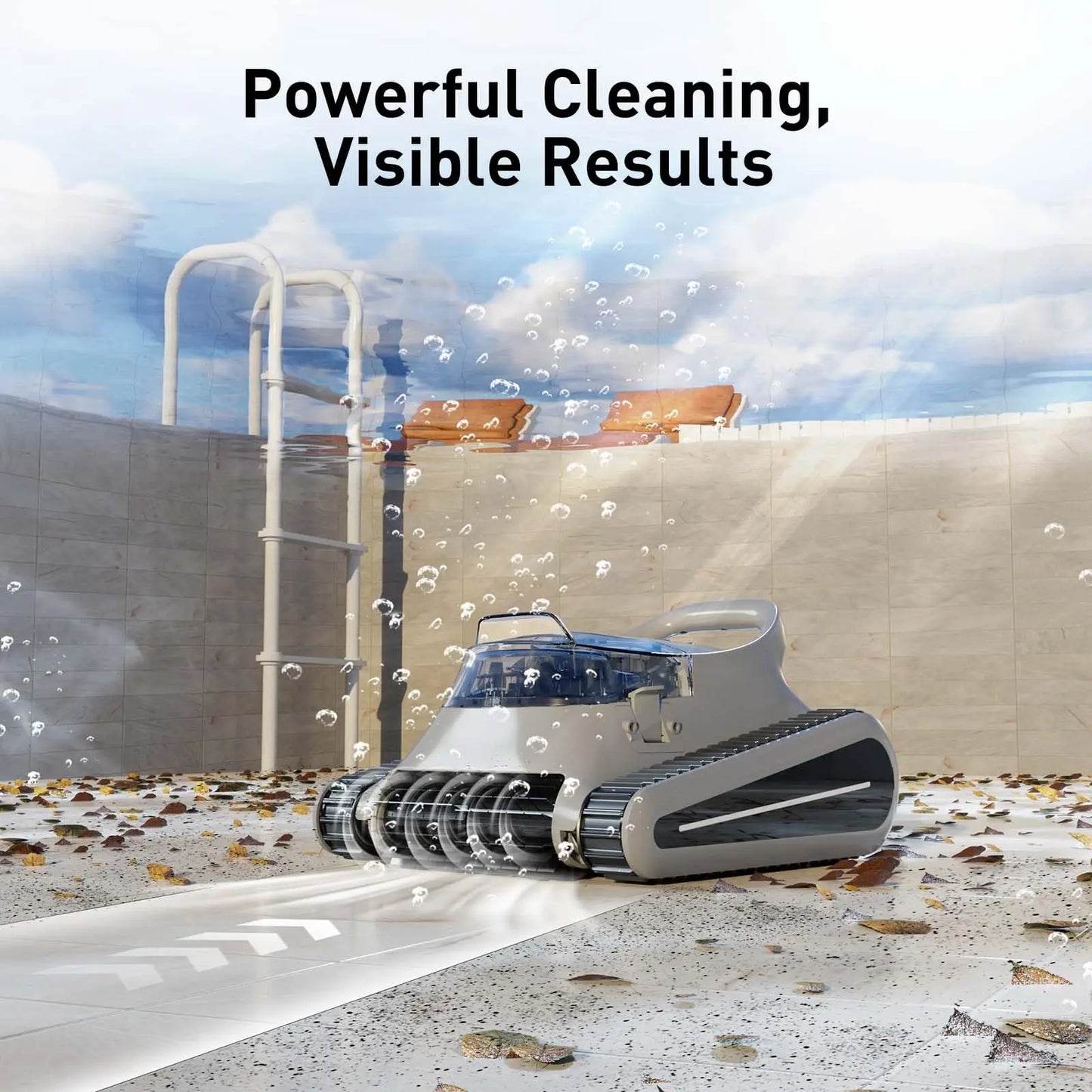 2025 New-Pro Cordless Robotic Cleaner Vacuum,  Inground Pools 2000 Sq.ft,