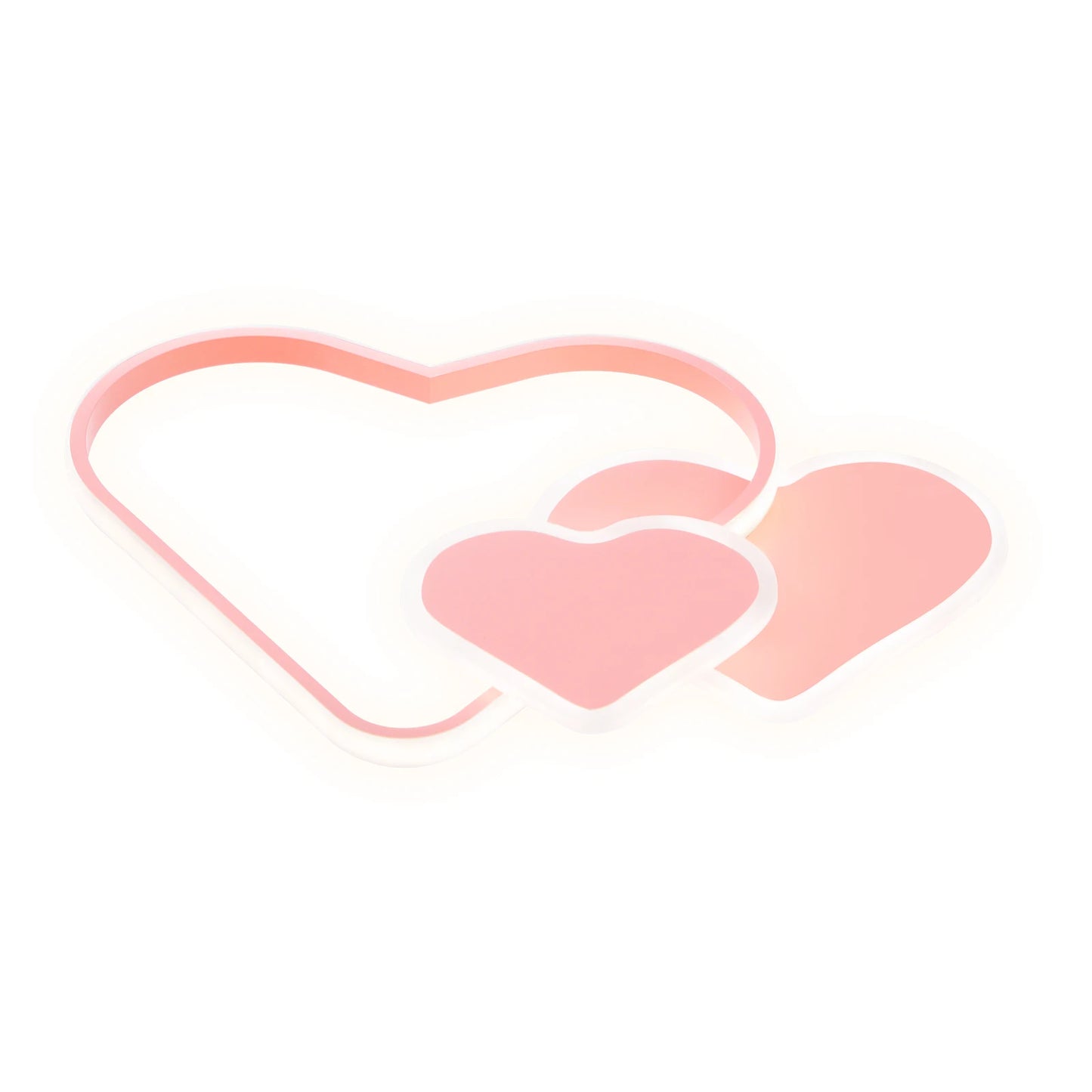 Heart-Shaped LED Ceiling Lamp with Remote Control Adjustable Color