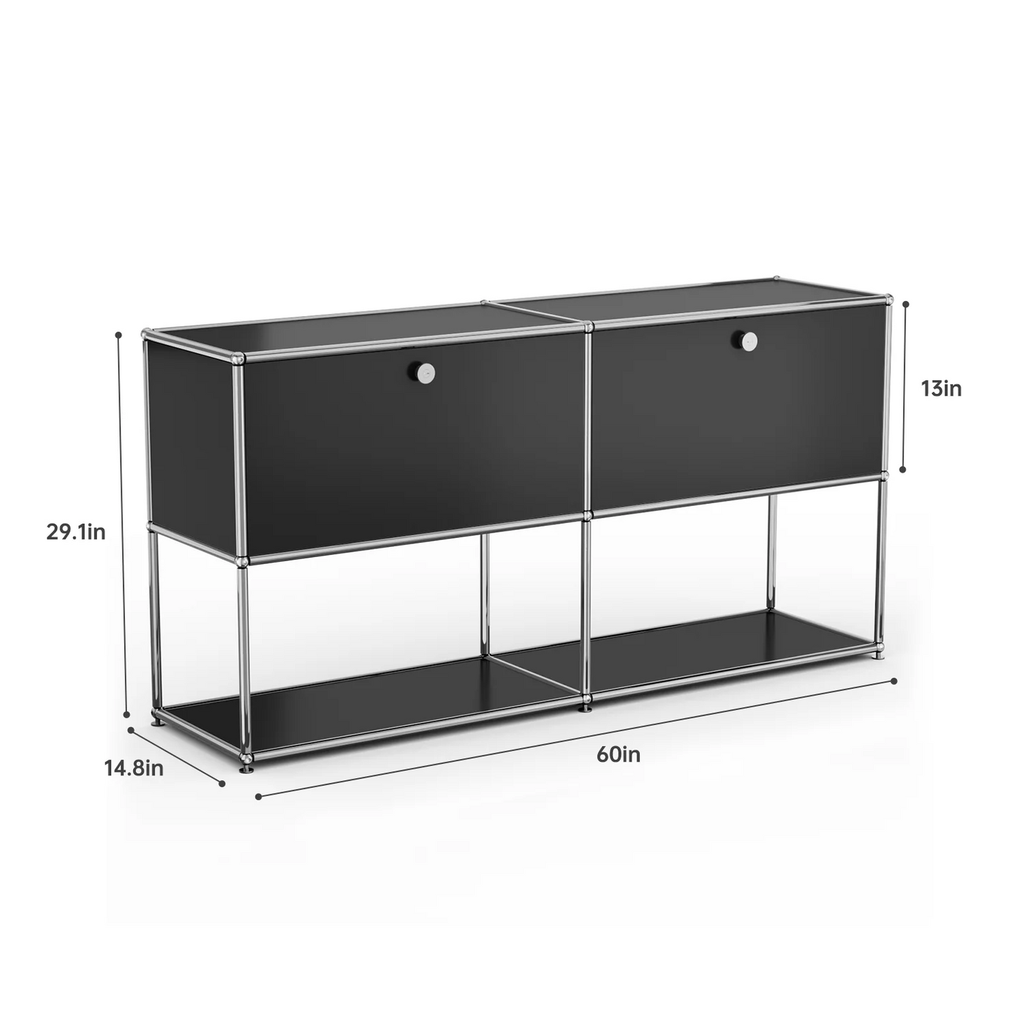 Modern Storage Cabinet Versatile Free-Standing Organizer