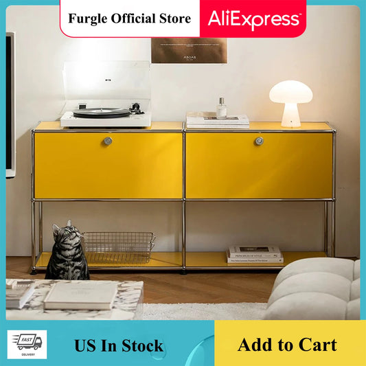 Modern Storage Cabinet Versatile Free-Standing Organizer