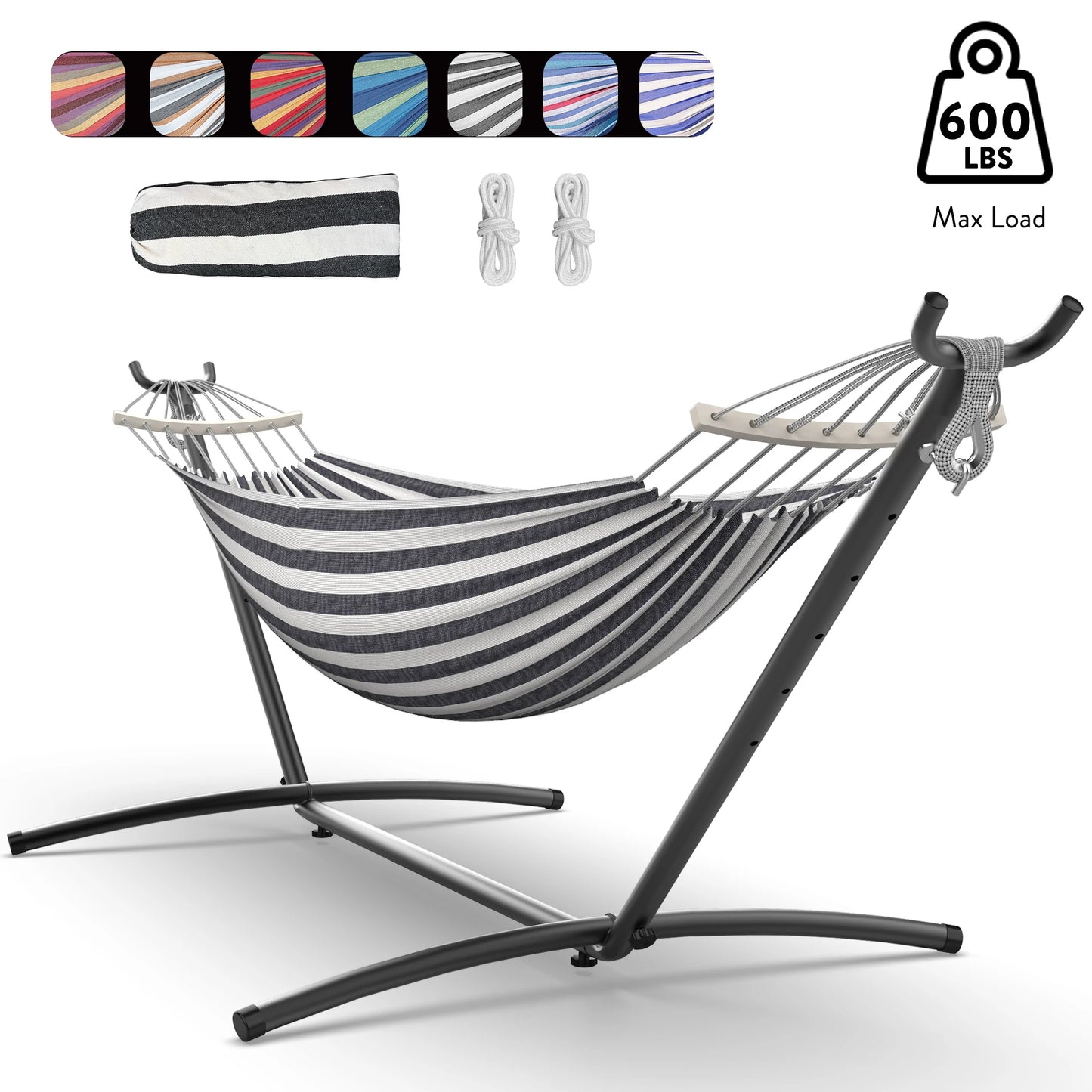 Hammock with Adjustable Stand- Hammock Bed w/Storage Bag,