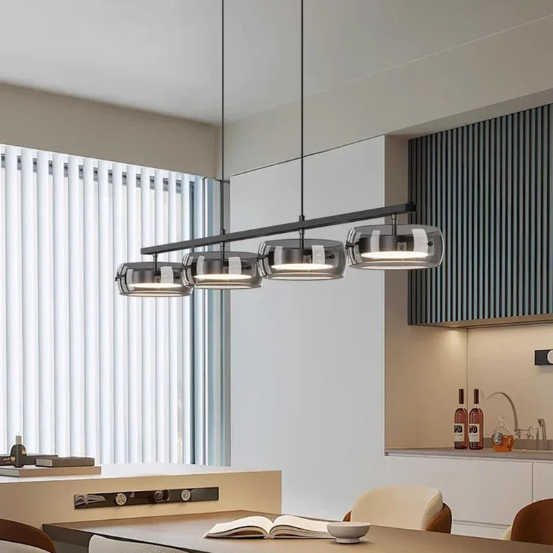 Nordic Minimalist Long Glass Pendant Lights Dimmable