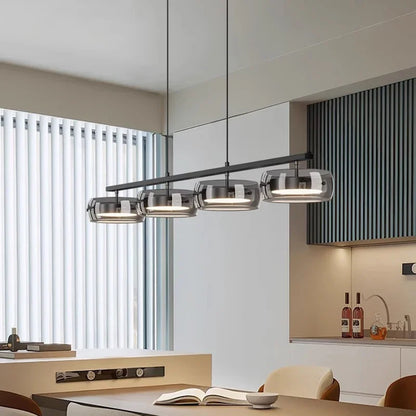 Nordic Minimalist Long Glass Pendant Lights Dimmable