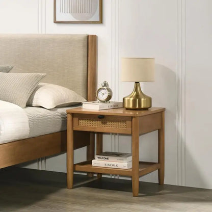 5-Piece Bedroom Set Upholstered Queen Bed, Dresser, Mirror & 2 Nightstands