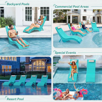 Weighted Pool Lounge Chairs - Anti-Floating Pools & Backyard Sun Decks,