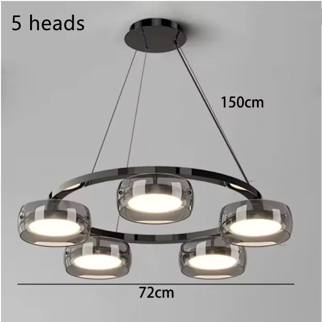 Nordic Minimalist Long Glass Pendant Lights Dimmable