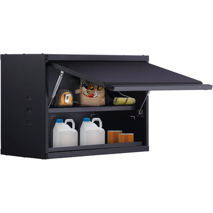 SucceBuy 120lbs per Shelf Metal Storage Cabinet 20'' Tall Wall-Mounted