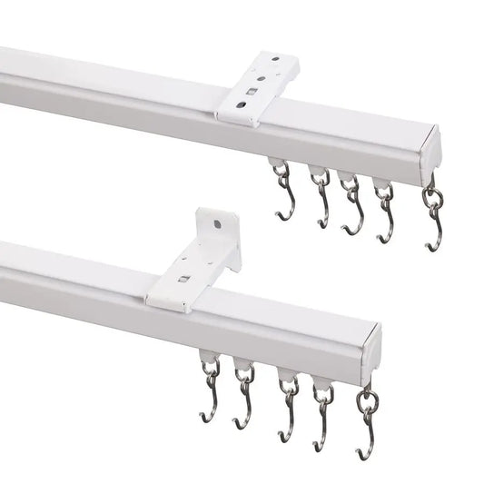 Ceiling or Wall Mount Curtain Track Kit with Hooks, 3ft 6ft Adjustable Length