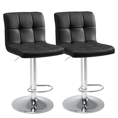 PU Leather Bar Stools Set of 2,Upholstered Counter Height