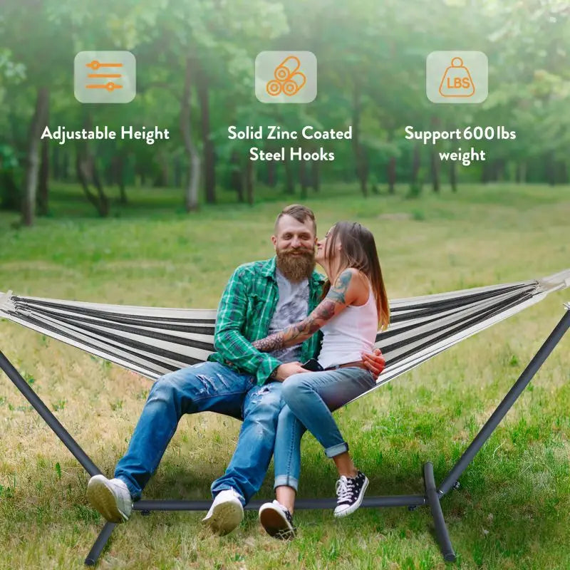 Hammock with Adjustable Stand- Hammock Bed w/Storage Bag,