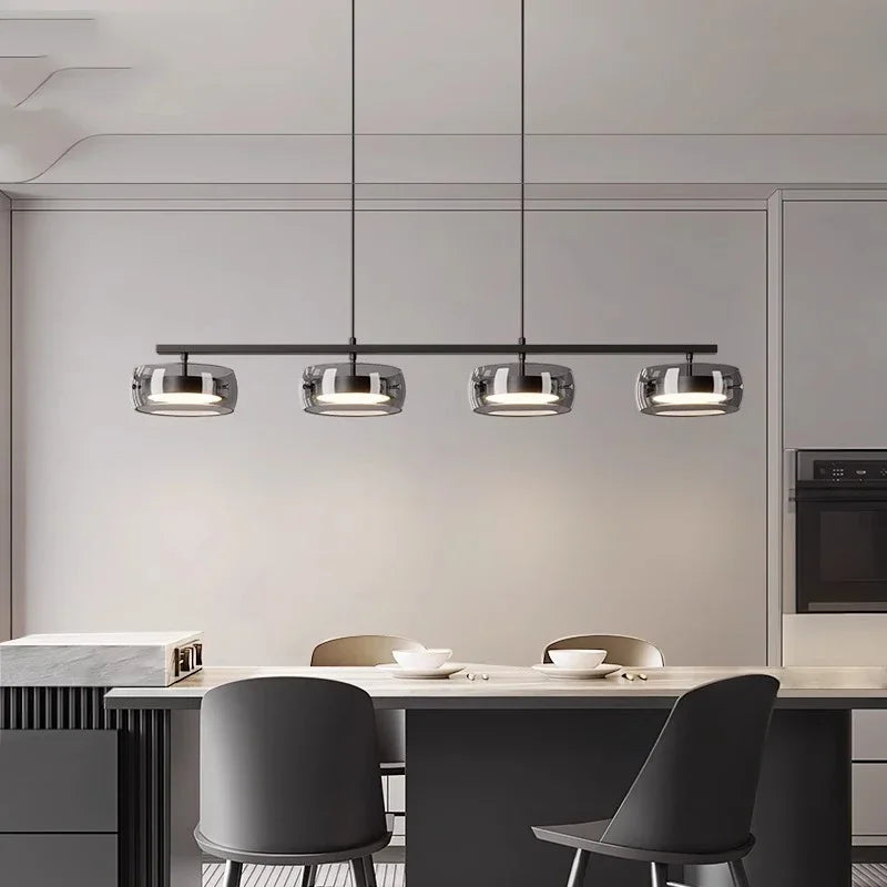 Nordic Minimalist Long Glass Pendant Lights Dimmable