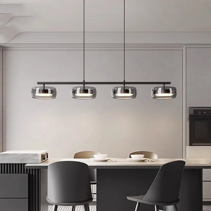 Nordic Minimalist Long Glass Pendant Lights Dimmable