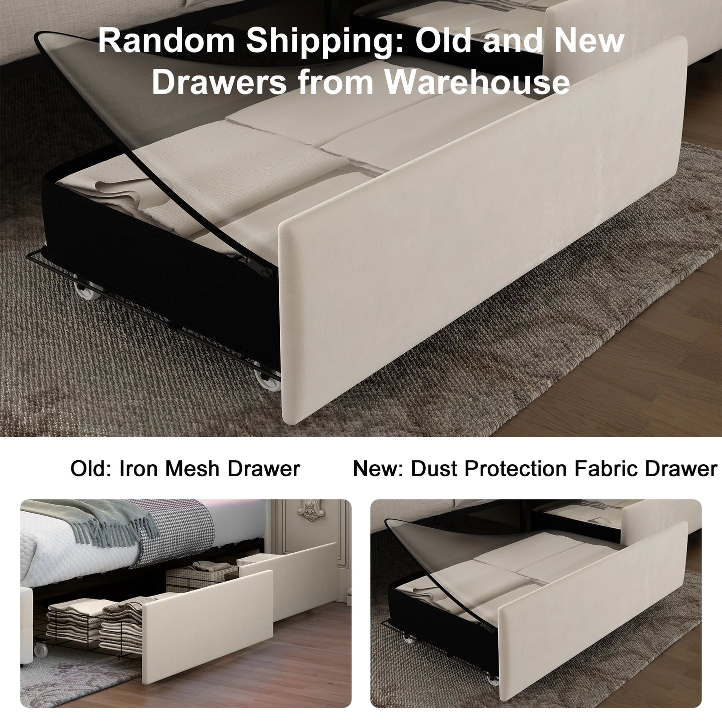 Queen LED Bed Frame Galaxy Projector, Bluetooth Speaker, USB Ports