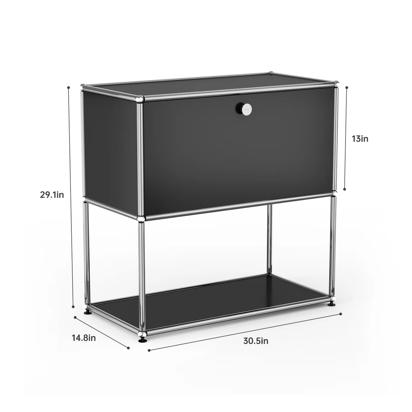 Modern Storage Cabinet Versatile Free-Standing Organizer