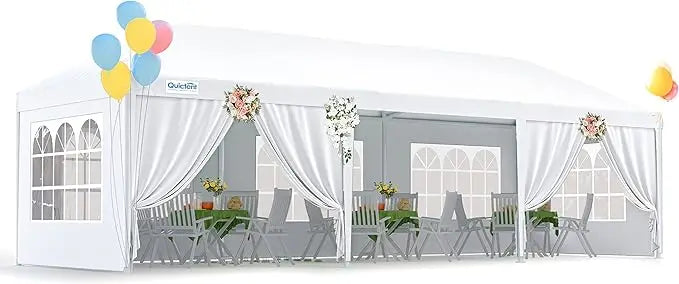 10' x 20' Outdoor White Waterproof Gazebo Canopy Tent