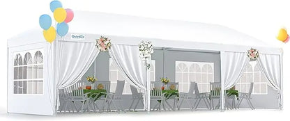 10' x 20' Outdoor White Waterproof Gazebo Canopy Tent