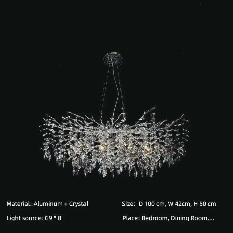 Modern Crystal Chandelier. Suitable For Dining Room, Living Room,
