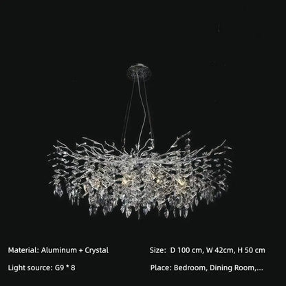 Modern Crystal Chandelier. Suitable For Dining Room, Living Room,