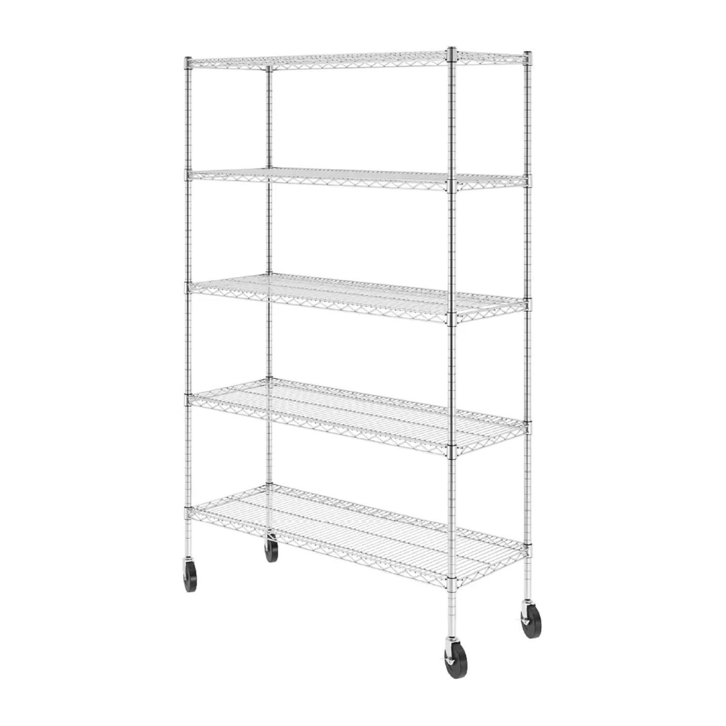 Storage Shelves, Zinc, Heavy Duty Steel Wire Unit with Wheels