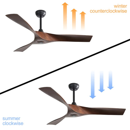 Modern 52-inch Ceiling fan  DC 6-speed remote control