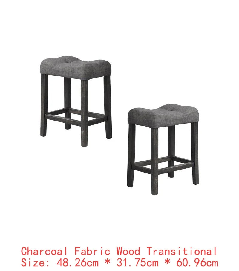 5-Piece Transitional Dining Set with 48" Wood Table
