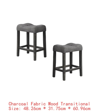 5-Piece Transitional Dining Set with 48" Wood Table