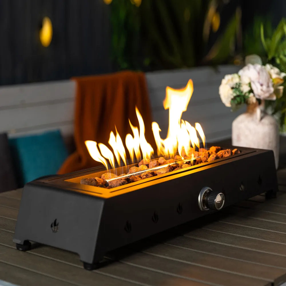 28 inch Tabletop Fire Pit, Propane Gas Fire Pit with Quick Connect Joint,