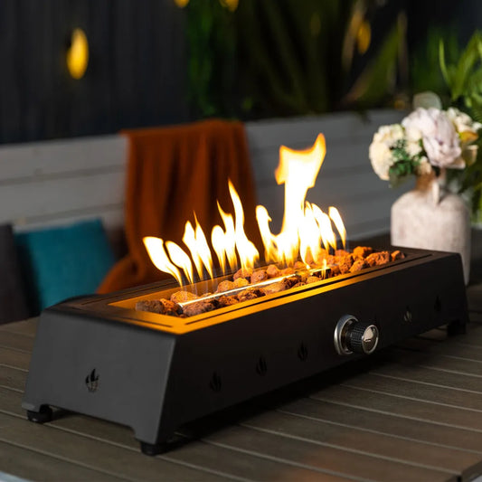 28 inch Tabletop Fire Pit, Propane Gas Fire Pit with Quick Connect Joint,