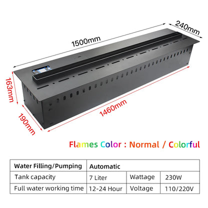 Electric Fireplace 3D Water Vapor Fireplace Local Stock USA Atomized