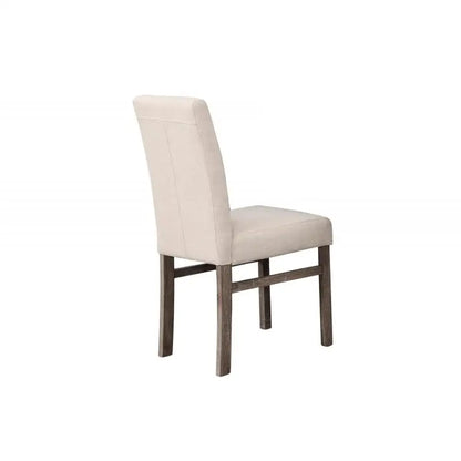 5-Piece Transitional Dining Set with 48" Wood Table