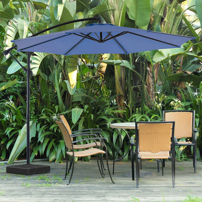 10FT Outdoor Patio Umbrella Hanging Cantilever with Easy Tilt Adjustment UV
