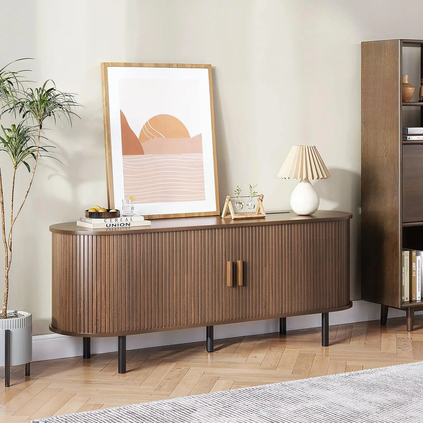 TV Stand Living Room Furniture with Power/Storage Outlet for TVs